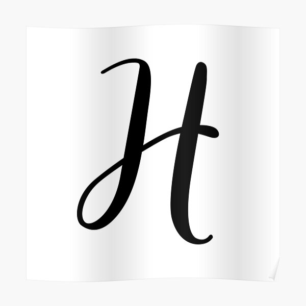 Italic Monogram Letter H