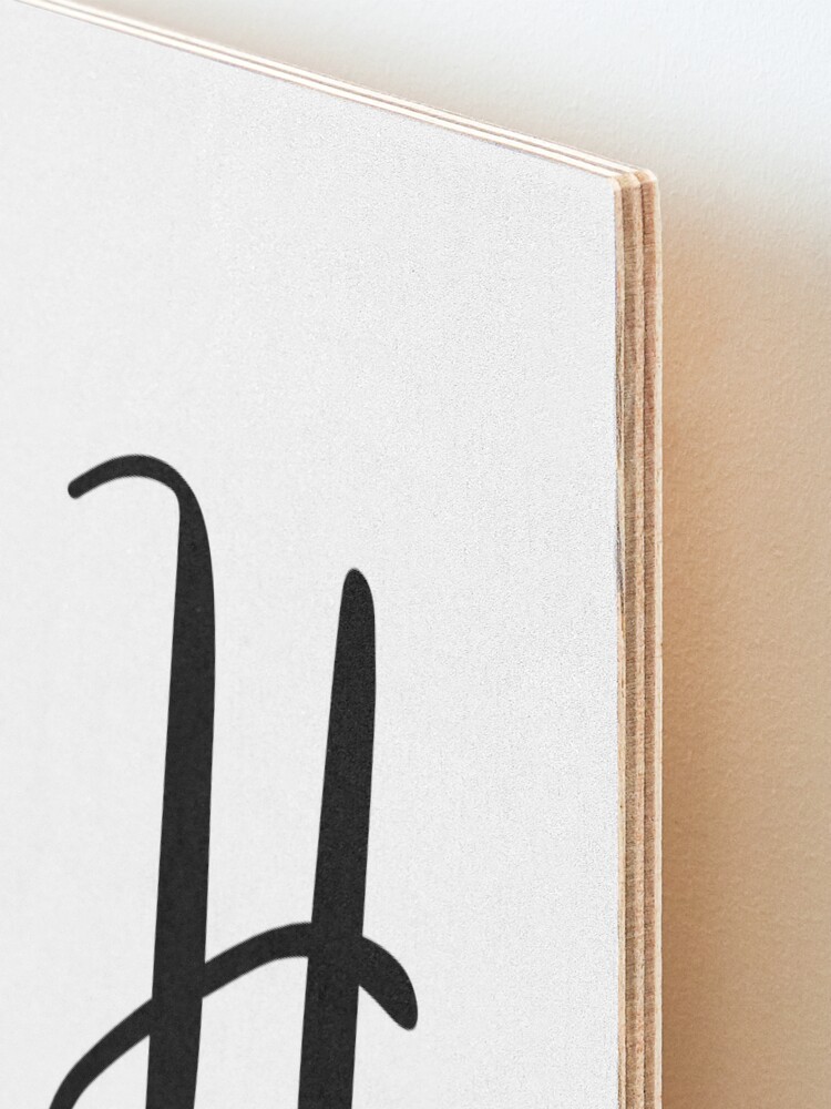 Italic Monogram Letter H | Art Print