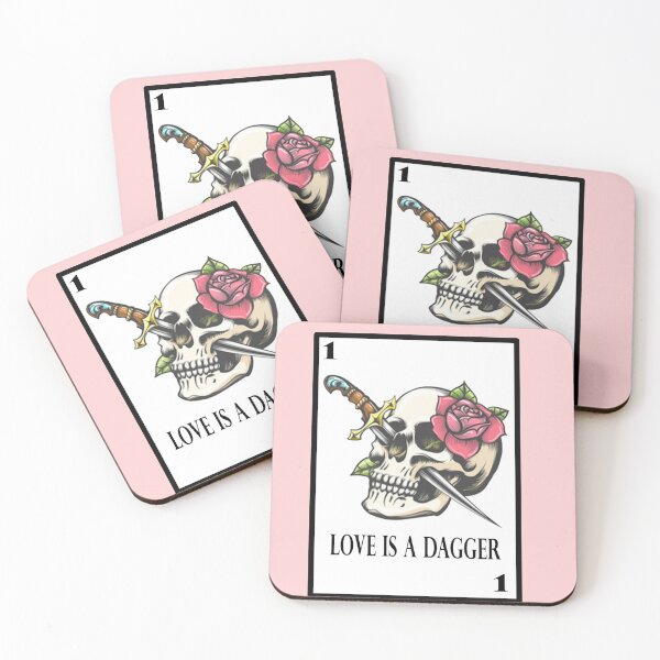 Item preview, love is a dagger _ skull gift _ flowers,  designed and sold by amartis.