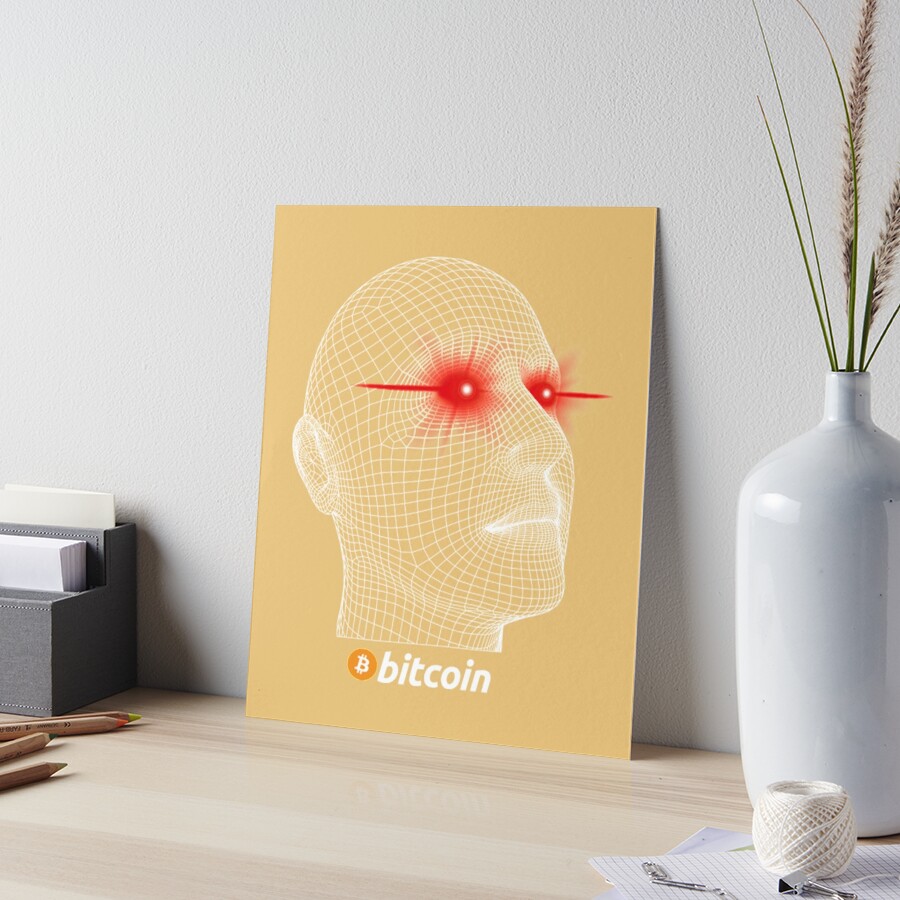 Bitcoin Bitcoin Laser Eyes Wireframe Graphic 