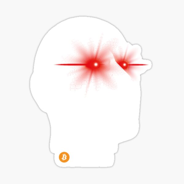 Aperçu de l'œuvre Bitcoin Bitcoin Laser Eyes Wireframe Graphic créée et vendue par GidurLokat.