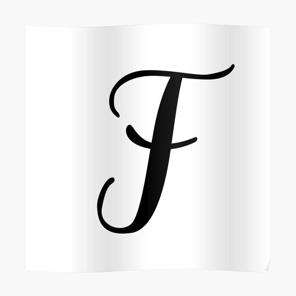 Italic Monogram Letter F