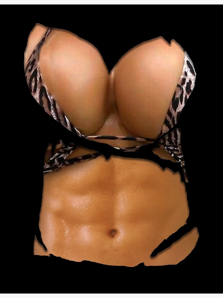 Fake Abs Shirt Bikini Body Muscle Six Pack Fake Big Boobs