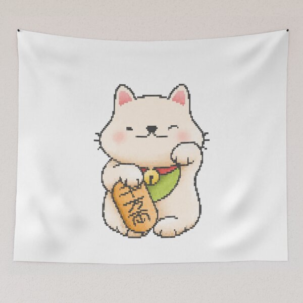 Item preview, Pixel lucky cat designed and sold by Trendy Merch 90.