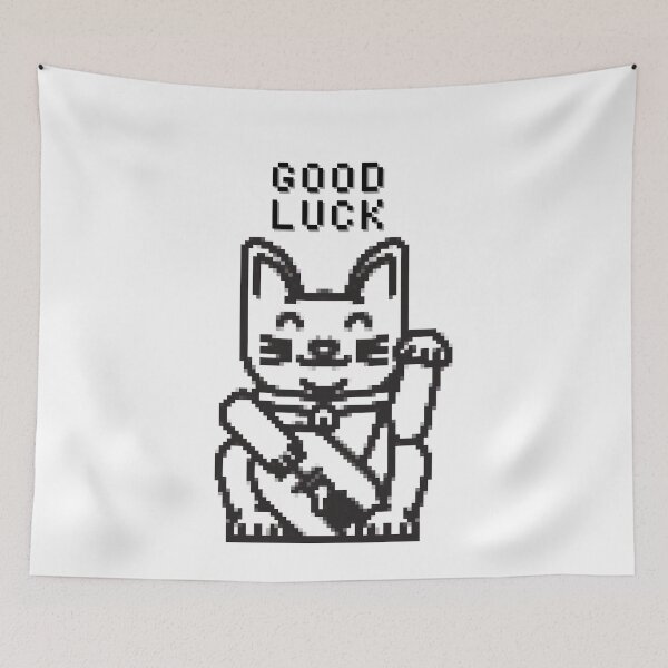 Item preview, Pixel lucky cat designed and sold by Trendy Merch 90.