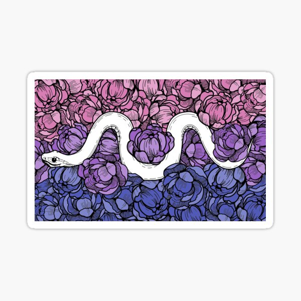 Item preview, Bisexual Pride Floral Snake Design designed and sold by izzychar.