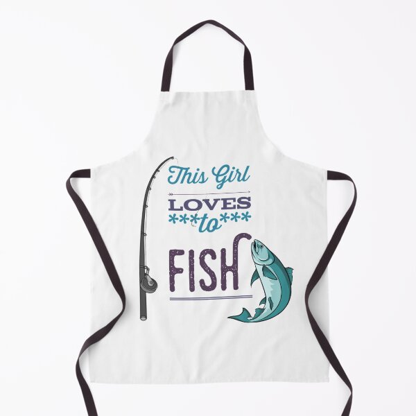 Item preview, This Girl Loves to Fish Blue Black Grey Font Funny designed and sold by HppyStrngHelthy.