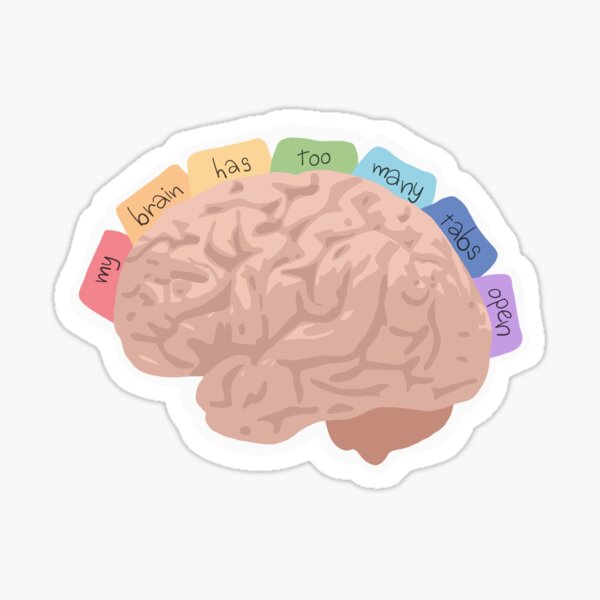 Item preview, overthinking brain  designed and sold by yevaladygina.
