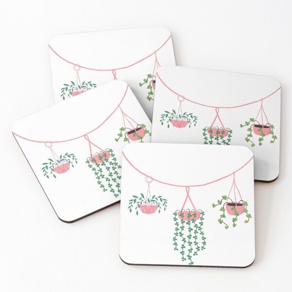 Item preview, Hanging cute pink plants designed and sold by wiwiart.