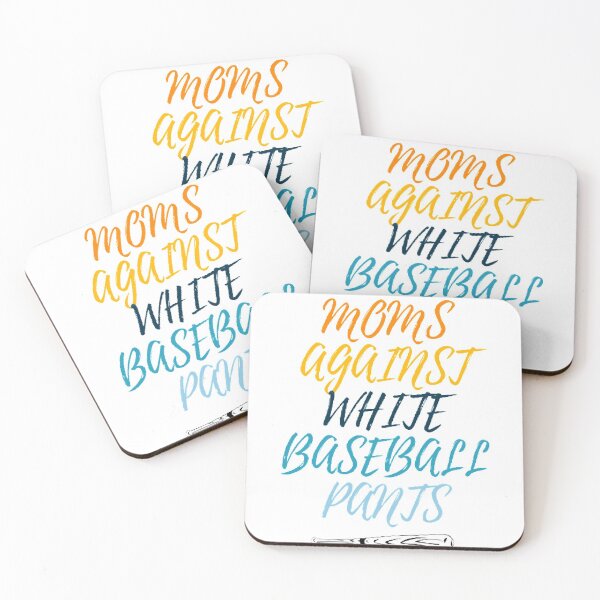 Item preview, Moms against white baseball pants designed and sold by Navoda Ishari.