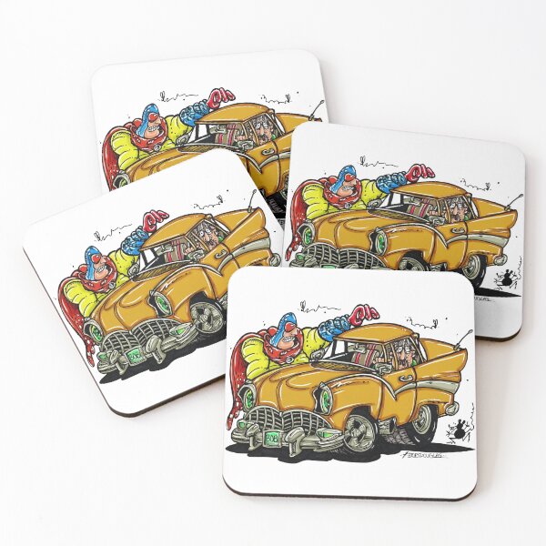 Item preview, A Cool Old Car with Super Hero Visiting the Driver... designed and sold by bobtheartman.