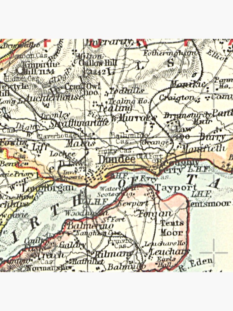 Map Of Dundee And Surrounding Area Dundee & Surrounding Area Map 1899" Greeting Card By Yourscotland |  Redbubble