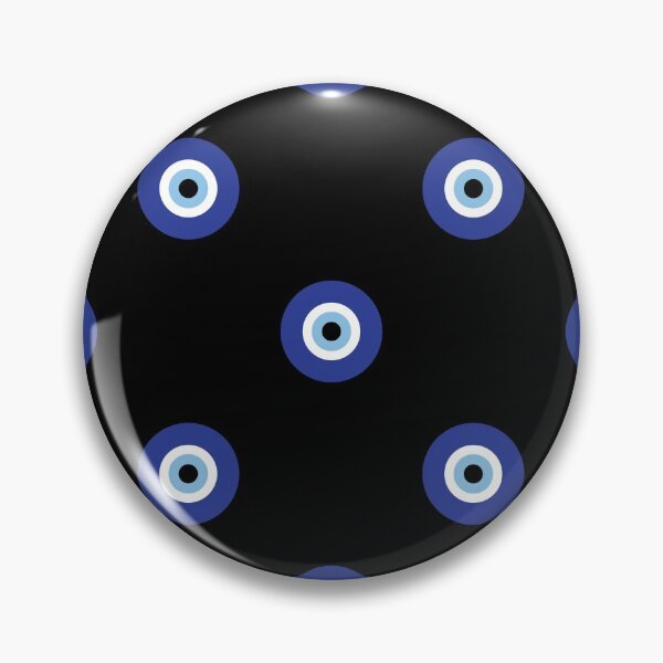 Item preview, Evil eye repeat pattern on black  designed and sold by BLMcreations.