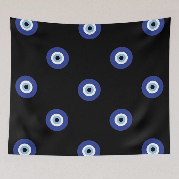 Item preview, Evil eye repeat pattern on black  designed and sold by BLMcreations.