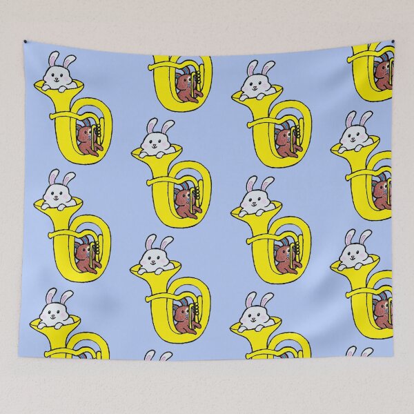 Item preview, Bunnies in a Tuba or Euphonium - Musician and Pet Lover's Funny Cute Gift designed and sold by AliceXueTrp.