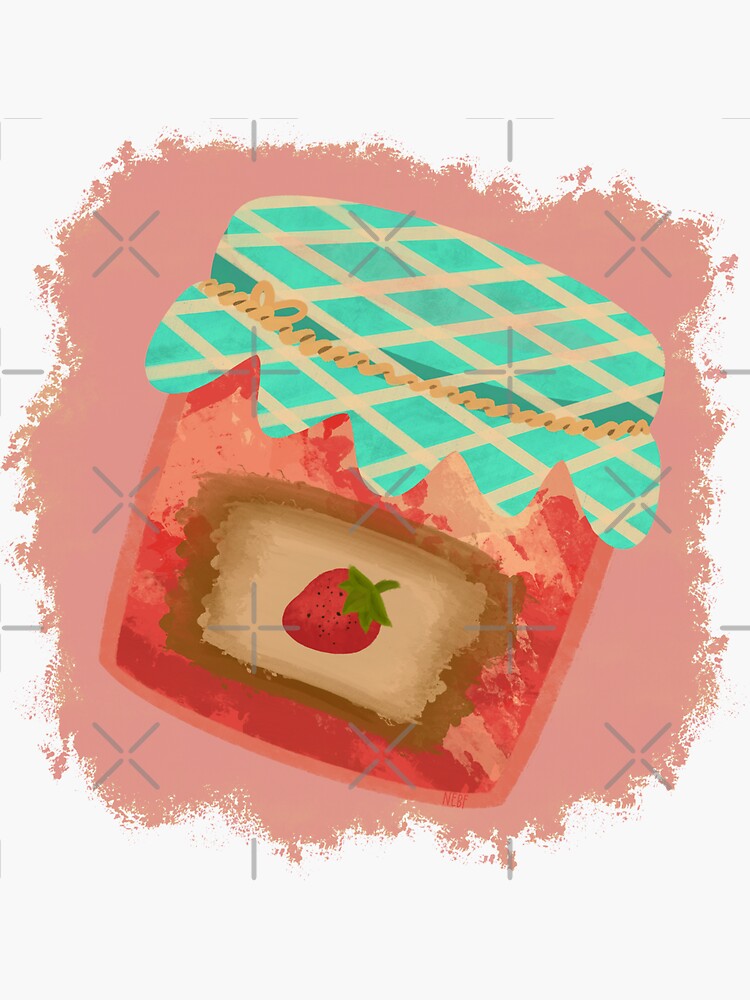 "Strawberry Jam Jelly Jar" Sticker for Sale by NEBF Redbubble