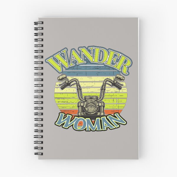 Item preview, Wander Woman Motorcycle Cruiser Lime & Blue Sunset designed and sold by SmileThreads.