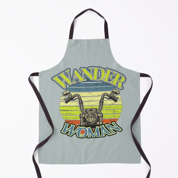 Item preview, Wander Woman Motorcycle Cruiser Lime & Blue Sunset designed and sold by SmileThreads.