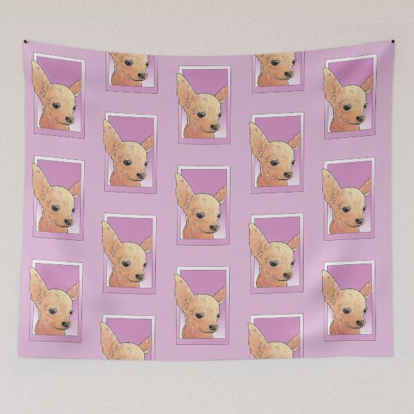 Item preview, chihuahua baby girl portrait in pink designed and sold by weilertsen.