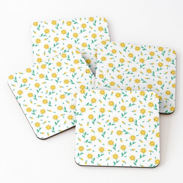 Item preview, Yellow turquoise flower pattern designed and sold by Kritzel-Claudi.