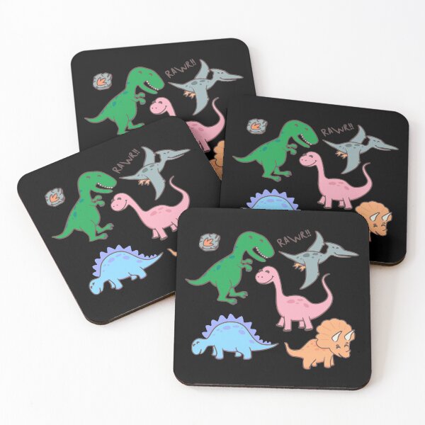 Item preview, Bunch o' Dinosaurs (Black Background) designed and sold by Ratch2929.