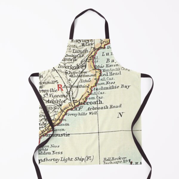 Item preview, ARBROATH & surrounding area map 1899 designed and sold by yourscotland.