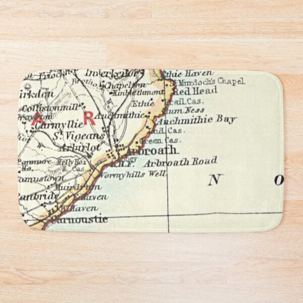 Item preview, ARBROATH & surrounding area map 1899 designed and sold by yourscotland.