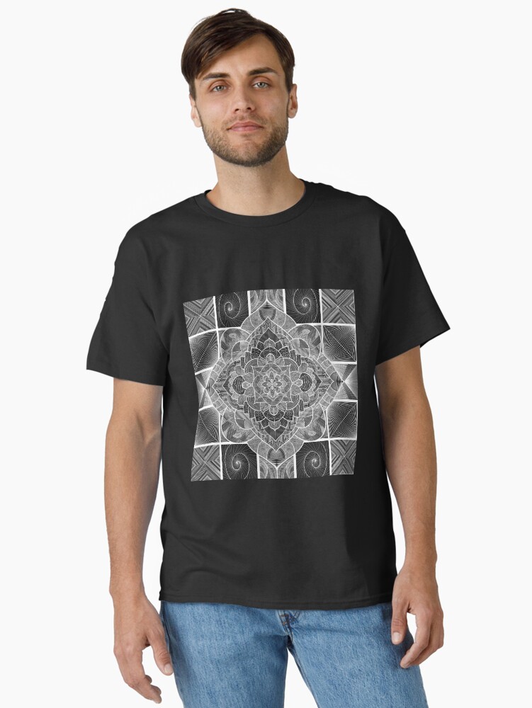 Thumbnail 1 of 7, Classic T-Shirt, Quadraflor (White) designed and sold by ThatsJustJilly.