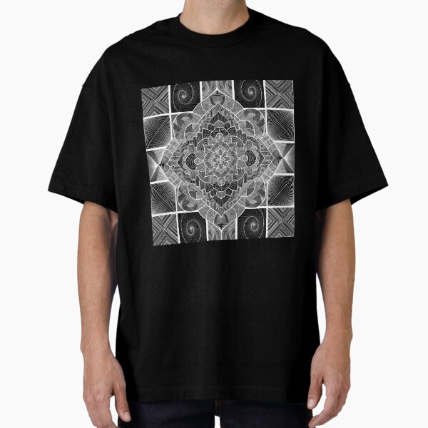 Quadraflor (White) Oversized T-Shirt