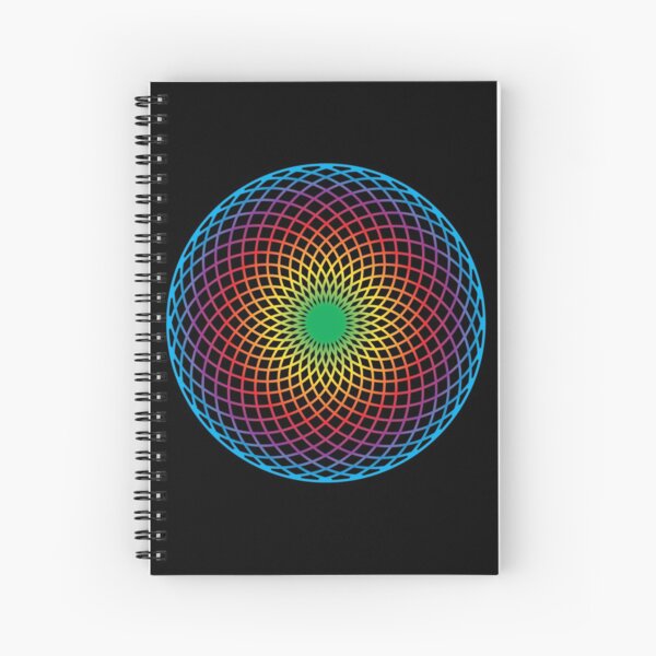 Golden Mean Spiral Iridescent Flower Spiral Notebook