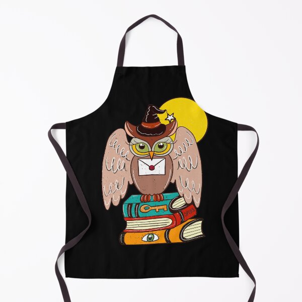 Item preview, Magical Owl in witch hat with spell books designed and sold by starlabrady.