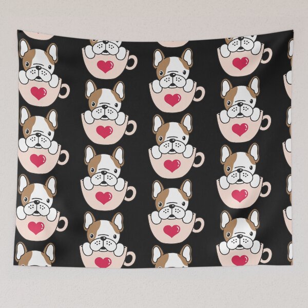 Item preview, Cute French Bulldog Inside Love Heart Coffee Mug designed and sold by PupsGoWalkies.