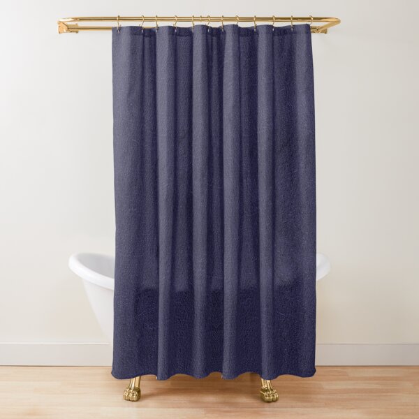 Very dark desaturated blue & Purple Solid with texture Shower Curtain