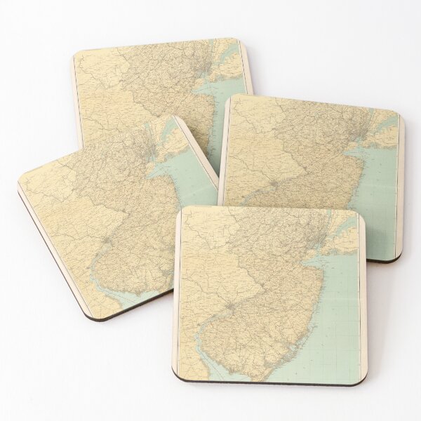 Item preview, Old New Jersey Map (1888) Vintage Garden State Atlas designed and sold by BravuraMedia.