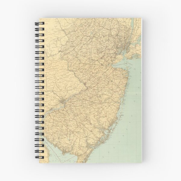 Item preview, Old New Jersey Map (1888) Vintage Garden State Atlas designed and sold by BravuraMedia.