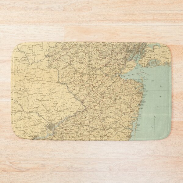 Item preview, Old New Jersey Map (1888) Vintage Garden State Atlas designed and sold by BravuraMedia.
