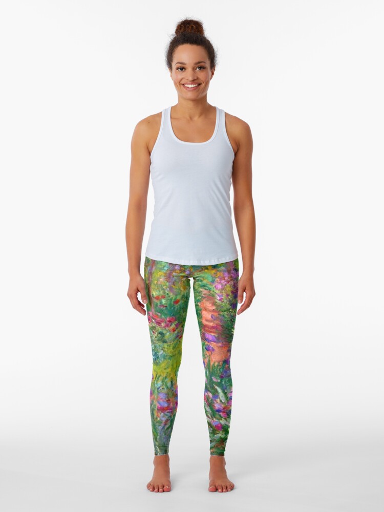 Claude Monet - The iris garden at Giverny Leggings for Sale by Vivanne-art