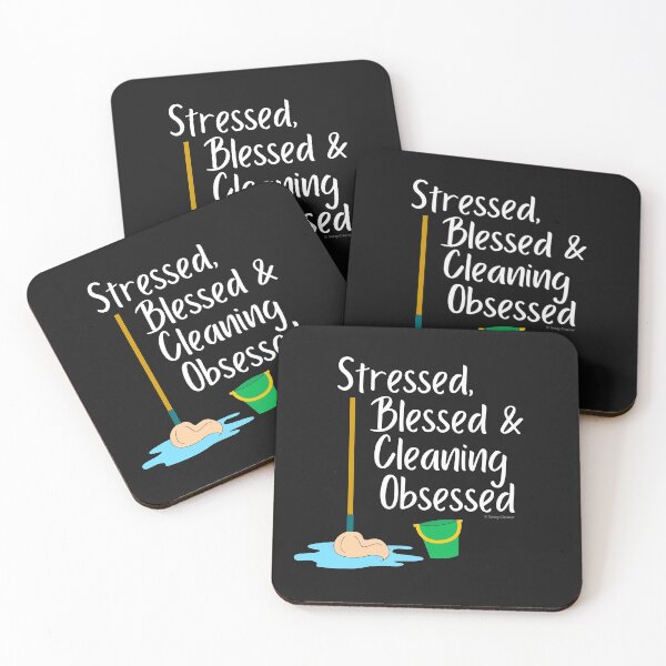 Item preview, Stressed Blessed and Cleaning Obsessed Mop Bucket Novelty Gifts designed and sold by SavvyCleaner.