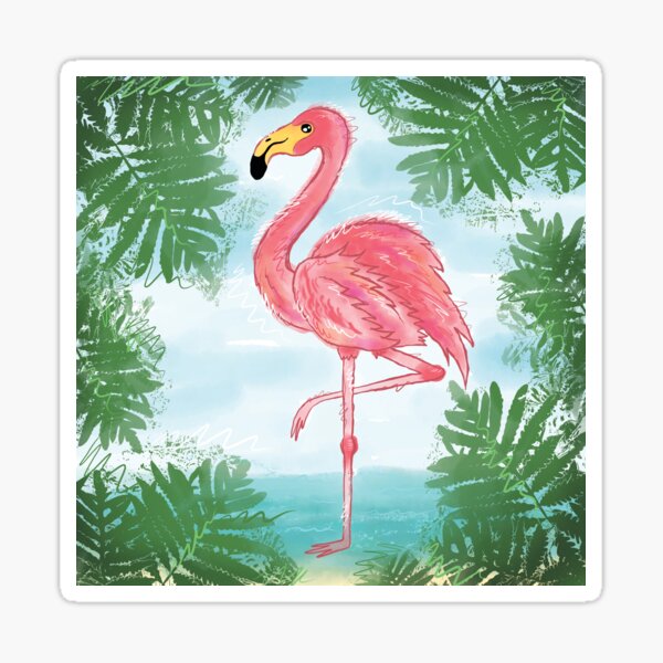 Pinky the flamingo Sticker
