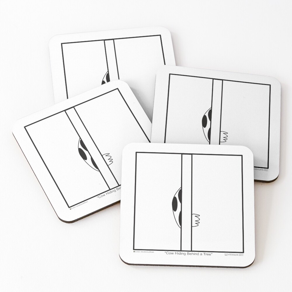 Viddle- Visual Riddle Cow Coasters (Set of 4)