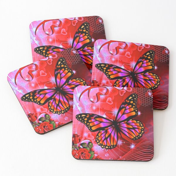 Item preview, Shiny red butterfly love designed and sold by NexusArts.