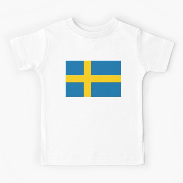 Kcloer24 Girls Boys Swedish Flag and Moose Cute Short Sleeve Ruffles T-Shirt Summer Clothes for 2-6 Years Old Black