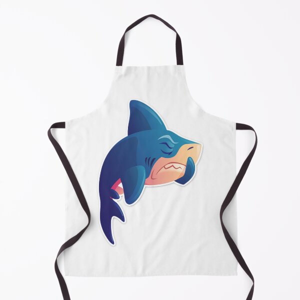 Item preview, Blue Shark, sad shark, cartoon shark, cartoon shark graphic art designed and sold by ArtworkByNina.