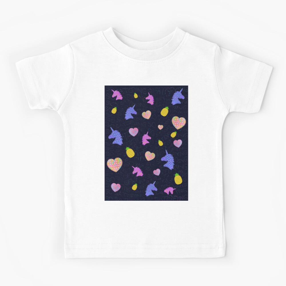 So Satisfying Fidget Pattern Kids T Shirt For Sale By Blobertinka Redbubble