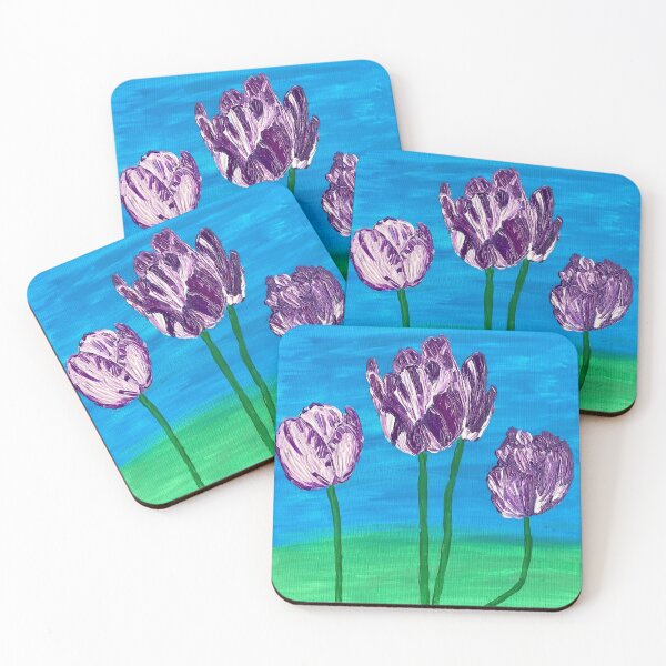 Item preview, Purple tulips  designed and sold by Ruth Breen Artwork .