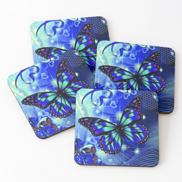 Item preview, Shiny blue butterfly love designed and sold by NexusArts.