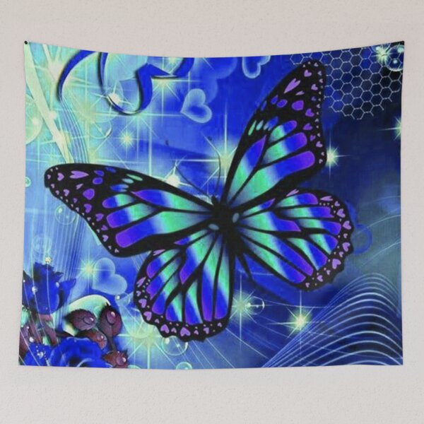 Item preview, Shiny blue butterfly love designed and sold by NexusArts.