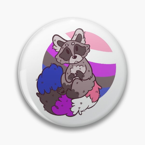 Item preview, Pride Raccoon GENDERFLUID designed and sold by Epoxxalypz.