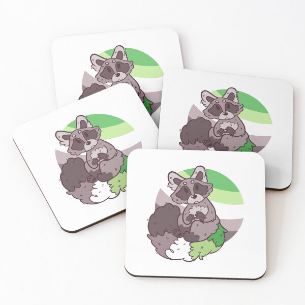Item preview, Pride Raccoon AROMANTIC designed and sold by Epoxxalypz.