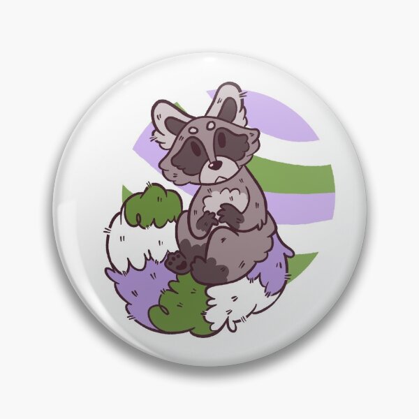 Item preview, Pride Raccoon GENDERQUEER designed and sold by Epoxxalypz.